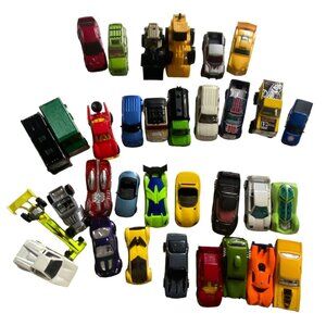 33 Pc Lot Hot Wheels/Matchbox/Various Brands Diecast Toy Car Lot-GUC